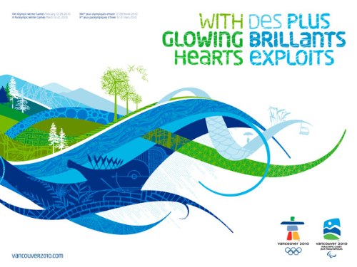 O material de identidade visual das Olimpíadas de Inverno de 2010 vai ficar para história como referência de bom gosto. Vancouver criou uma identidade visual sem frescuras e com um apelo forte, algo que poderia ser muito bem utilizado daqui há alguns anos no Rio de Janeiro.