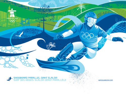 O material de identidade visual das Olimpíadas de Inverno de 2010 vai ficar para história como referência de bom gosto. Vancouver criou uma identidade visual sem frescuras e com um apelo forte, algo que poderia ser muito bem utilizado daqui há alguns anos no Rio de Janeiro.
