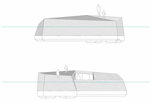 Observar a estrutura de icebergs serviu de inspiração para o arquiteto austríaco Daniel Anderson criar uma estrutura flutuante para ålands hotell. Um visual interessante e que não contrasta muito com o ambiente ao redor. Gostei e espero que saia do conceito.