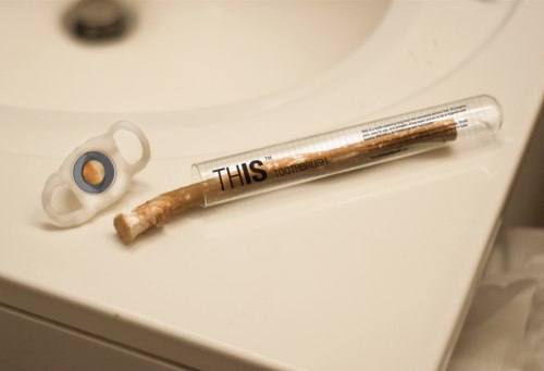 Miswak é um galho usado para a higiene bucal no Oriente Médio e em partes do Paquistão e Índia. Você morde a parte superior do galho e expõe a parte macia da madeira, de forma bem similar a uma escova de dentes. Mas, você escovaria os dentes com isso?