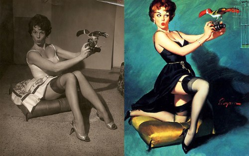 Algumas fotos que ajudaram na criação de todos aqueles desenhos de Pin-Ups que vocês tanto gostam. Aqui dá para ver o Antes e Depois dessas ilustrações de um jeito bem legal.