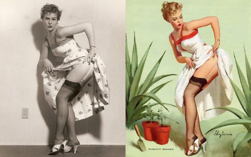 Algumas fotos que ajudaram na criação de todos aqueles desenhos de Pin-Ups que vocês tanto gostam. Aqui dá para ver o Antes e Depois dessas ilustrações de um jeito bem legal.
