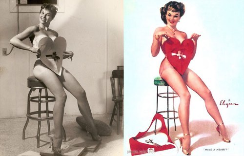 Algumas fotos que ajudaram na criação de todos aqueles desenhos de Pin-Ups que vocês tanto gostam. Aqui dá para ver o Antes e Depois dessas ilustrações de um jeito bem legal.