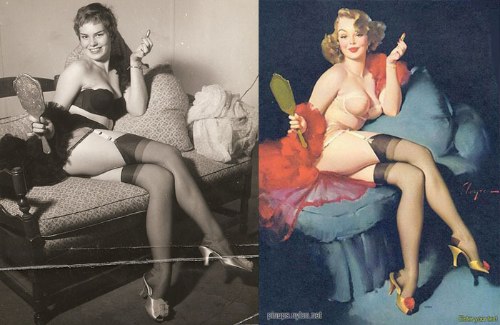 Algumas fotos que ajudaram na criação de todos aqueles desenhos de Pin-Ups que vocês tanto gostam. Aqui dá para ver o Antes e Depois dessas ilustrações de um jeito bem legal.
