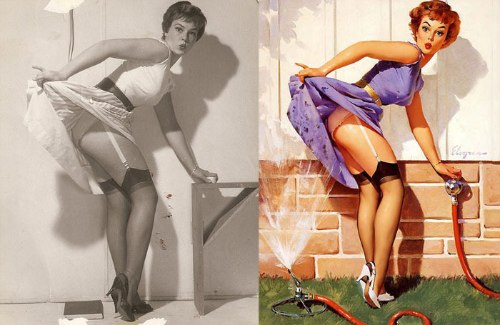 Algumas fotos que ajudaram na criação de todos aqueles desenhos de Pin-Ups que vocês tanto gostam. Aqui dá para ver o Antes e Depois dessas ilustrações de um jeito bem legal.