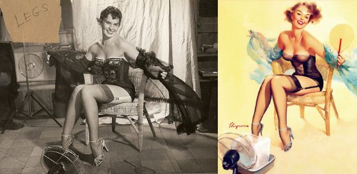 Algumas fotos que ajudaram na criação de todos aqueles desenhos de Pin-Ups que vocês tanto gostam. Aqui dá para ver o Antes e Depois dessas ilustrações de um jeito bem legal.