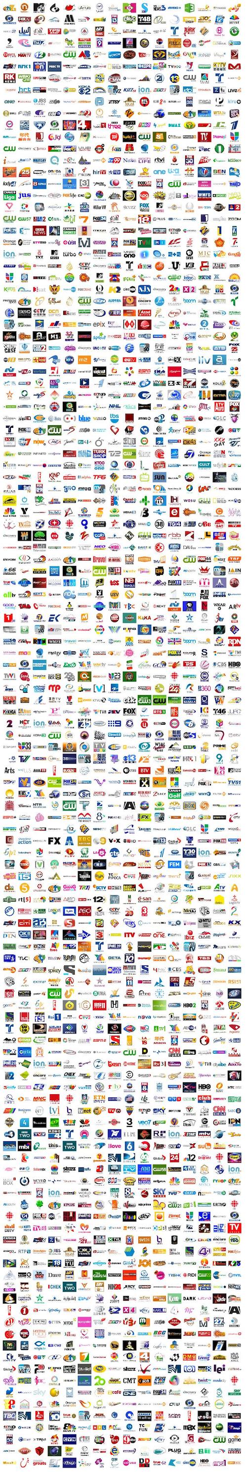 Nove Mil Logos de Canais de Televisão
