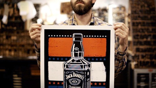 Letterpress da Jack Daniels