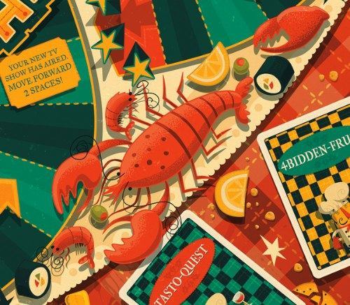 Seu estilo de ilustração é bem distinto e é bastante inspirado no artesanato e na arte que surgiu na década de cinquenta. Hoje em dia, você pode ver o trabalho de Steve Simpson de embalagens de remédios de tosse até rótulos de garrafas de uísque, passando por jogos de tabuleiro e garrafas de molhos. 