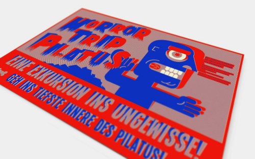 Dominique Schmitz é um designer suíço com um trabalho de design gráfico bem experimental quando se trata de tipografia. Os posters que vi em seu portfólio misturam estilos diferentes e mostram um interesse bem grande em criar algo diferente. Algo que chame a atenção e que comunique uma mensagem.
