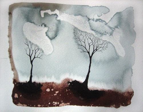 Pablo S. Herrero é o nome do artista responsável pelas árvores aquareladas desse post. Uma das coisas que mais me chamou a atenção nas imagens que ele cria é o contraste entre a estrutura da árvore bem definida contra todo o caos do papel molhada de tinta.