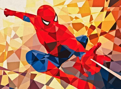 Quando me deparei com as interpretações de heróis da Marvel e da DC Comics pelo ilustrador Eric Dufresne, o que eu mais gostei foi a forma com a qual os desenhos acabam parecendo mosaicos digitais ultra coloridos. A forma com a qual ele consegue transformar desenhos complexos em linhas retas e simples é o que mais me causou inveja. 