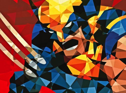 Quando me deparei com as interpretações de heróis da Marvel e da DC Comics pelo ilustrador Eric Dufresne, o que eu mais gostei foi a forma com a qual os desenhos acabam parecendo mosaicos digitais ultra coloridos. A forma com a qual ele consegue transformar desenhos complexos em linhas retas e simples é o que mais me causou inveja. 