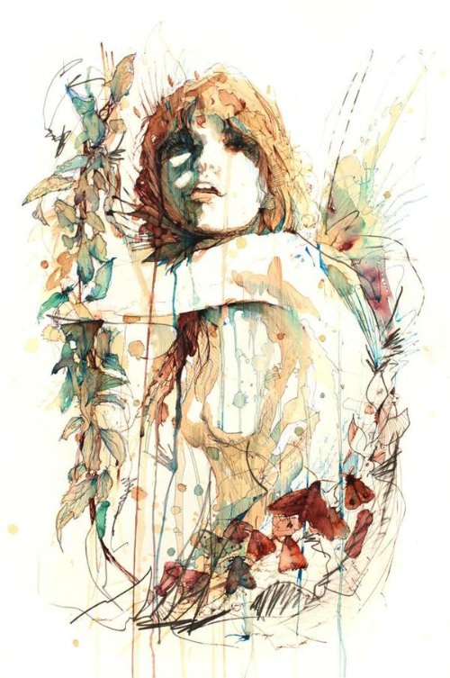 Carne Griffiths trabalha com tintas de caligrafias, grafite e alguns líquidos que você não espera ver em pinturas como vodka, chá e café. É assim que ele distorce nossa visão criando manipulações de imagens desenhadas a mão. Imagens essas que exploram a forma humana e a geometria de um jeito que combina o literal e o abstrato. 