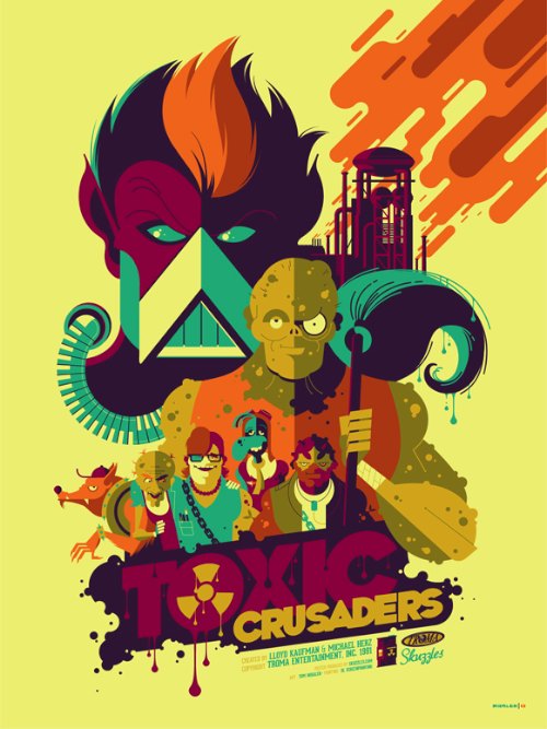Na hora que eu vi esse poster da Pequena Sereia, fui obrigado a sair procurando mais sobre o trabalho de ilustração e posters do Tom Whalen. Encontrei vetores minimalistas cheios de referências a cultura pop dos anos oitenta e noventa.
