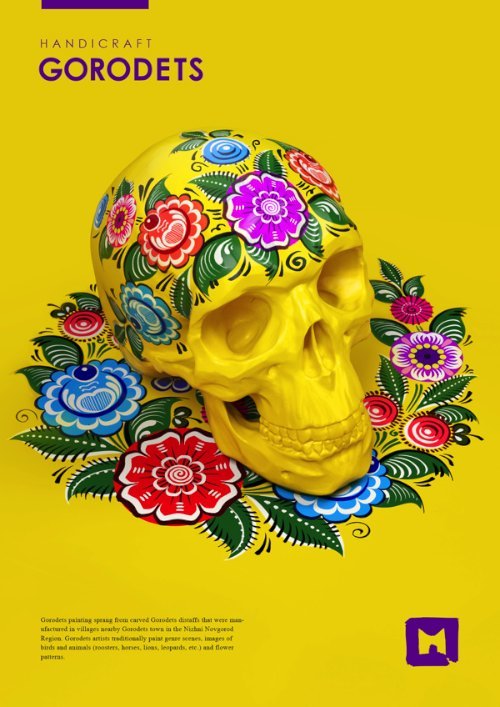 Styles of russian folk painting by Sasha Vinogradova on Behance
