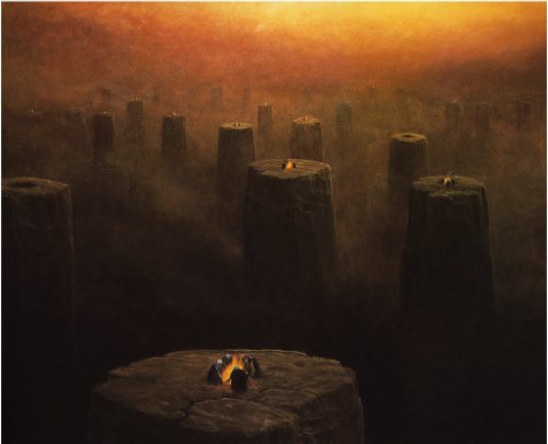 Zdzislaw Beksinski foi um artista visionário polonês cujas obras assustadoras são quase como pesadelos visuaais que podem até servir como um portal para uma realidade alternativa mais do que perturbadora. E eu só consigo descrever seu trabalho com esse nível de complexidade gramática.