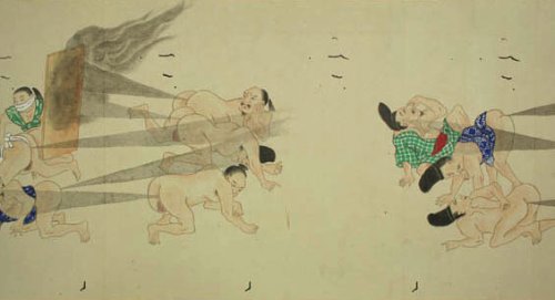 Nunca imaginei que iria escrever sobre gravuras antigas e flatulências, essa era a forma com a qual meu avô falava sobre peidos, mas é isso que estou fazendo agora. Se você observar as imagens nesse post vai perceber que o Japão é o melhor país do mundo já que, enquanto o resto do mundo criava arte religiosa, o Japão ilustrava competições de peido. Sério.