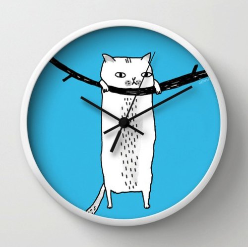 Hang in There, Baby Wall Clock by Gemma Correll | Society6 
