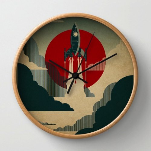 The Voyage Wall Clock by Danny Haas | Society6 