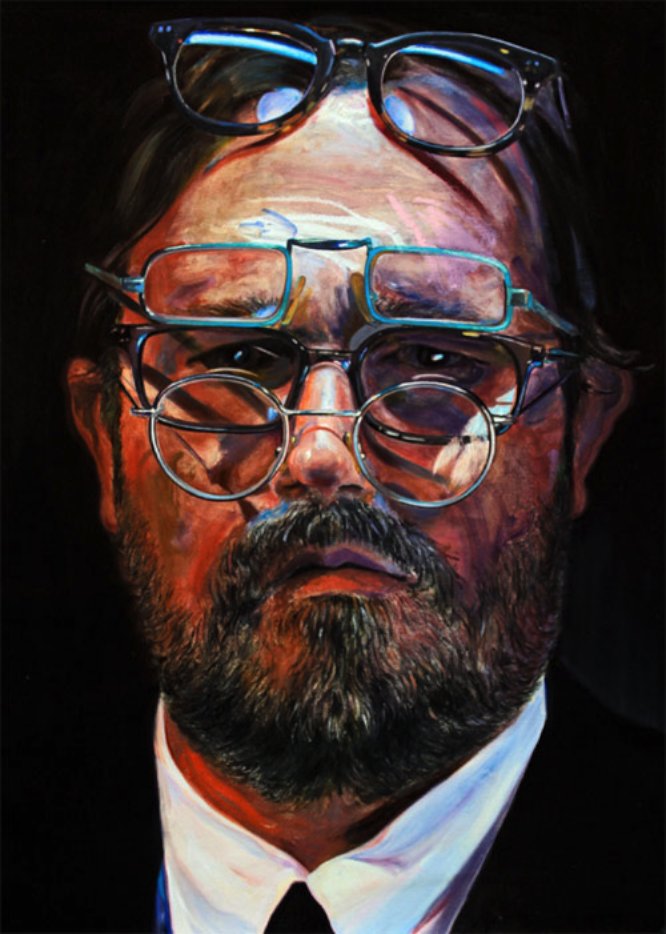 Vivemos num mundo onde tudo é digital, tudo é rápido e tudo é instantâneo. As pessoas não fazem como no passado e encomendam retratos, pinturas feitas por artistas. Mas, ao mesmo tempo que essa é uma demanda em extinção, a arte continua sendo apreciada como antes. É isso que Gael Davrinche quis explorar na sua série de retratos onde os modelos, incluindo o próprio artista, fazem piada deles mesmos. 