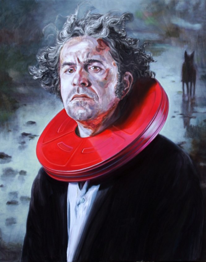 Vivemos num mundo onde tudo é digital, tudo é rápido e tudo é instantâneo. As pessoas não fazem como no passado e encomendam retratos, pinturas feitas por artistas. Mas, ao mesmo tempo que essa é uma demanda em extinção, a arte continua sendo apreciada como antes. É isso que Gael Davrinche quis explorar na sua série de retratos onde os modelos, incluindo o próprio artista, fazem piada deles mesmos. 