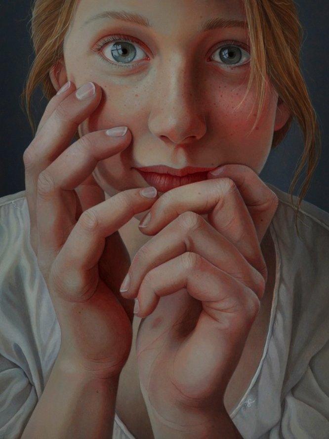 Jantina Peperkamp é uma artista holandesa que aprendeu a pintar seus retratos realistas sozinha. Nesses trabalhos, ela diz que o resultado final sempre depende da energia que surge entre a artista e a modelo. Jantina Peperkamp se enxerga como uma observadora que tenta reconhecer a si mesmo em seus modelos para, finalmente, criar um auto retrato.
