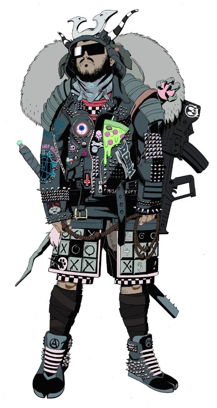 James Harvey tem um estilo de ilustração que me lembrou muito o que o Jamie Hewlett fazia para a Tank Girl. Mas o estilo dele não fica limitado a isso. Dá para ver referências de anime e manga somado a uma dezena de outras linhas visuais mais modernas. O que eu posso dizer é que adorei o trabalho do James Harvey.