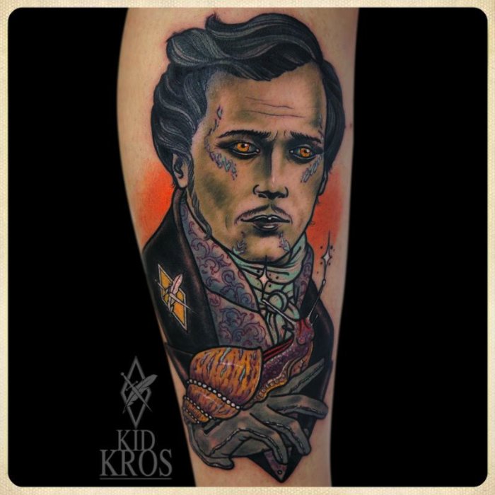 Kid-Kros é um tatuador croata com um portfolio de tatuagens bem único em estilo e cores. Sua atenção para detalhes é fora do comum e o seu estilo de ilustrações está entre meus favoritos. Dêem uma olhada nas imagens abaixo e pronto.