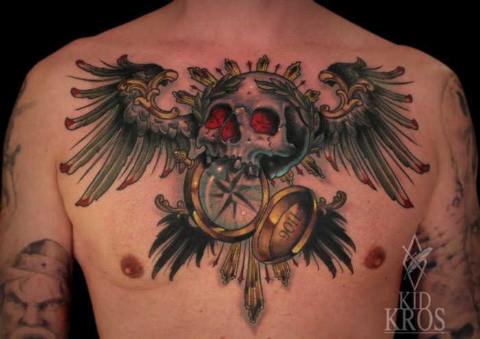 Kid-Kros é um tatuador croata com um portfolio de tatuagens bem único em estilo e cores. Sua atenção para detalhes é fora do comum e o seu estilo de ilustrações está entre meus favoritos. Dêem uma olhada nas imagens abaixo e pronto.