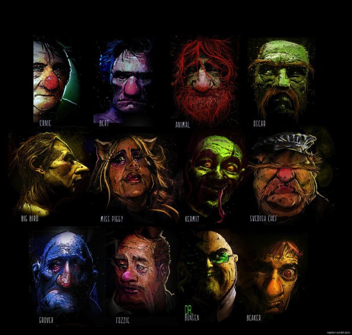 Milan Jaram postou no reddit há alguns dias que estava fazendo uma série de ilustrações de como seriam os Muppets numa versão noir. Esperei essa série de ilustrações ser concluída para fazer esse post e agora é sua vez de reconhecer os personagens sem olhar a última imagem do post com os nomes de cada um.