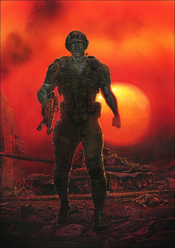 Chris Weston é um ilustrador alemão que trabalha há mais de 20 anos no mundo dos quadrinhos. Durante todos esses anos, ele trabalhou na indústria de quadrinhos britânica e americana. Batman, Quarteto Fantástico, Judge Dredd são alguns dos títulos que ele ilustrou. E você pode ver alguns de seus maravilhosos trabalhos logo abaixo.