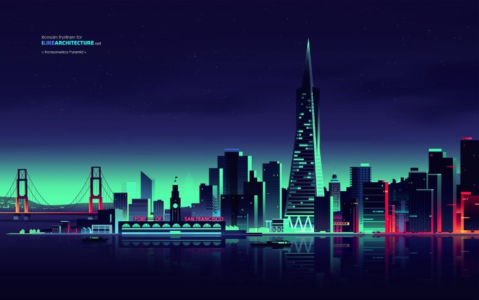 Romain Trystram é o ilustrador responsável pelas ilustrações que servem de wallpapers no blog ilikearchitecture.net. Sou obrigado a mencionar que a palheta de cores dessas imagens foi o que causou esse post aqui.