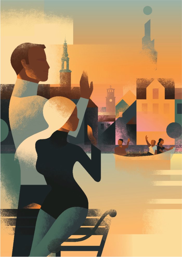 Mads Berg faz ilustrações para uma dezena de clientes internacionais. Ele diz que o estilo que cria é caracterizado pelo que chama de arte clássica de posters apesar de levar esse estilo para um lado mais moderno e quase atemporal.