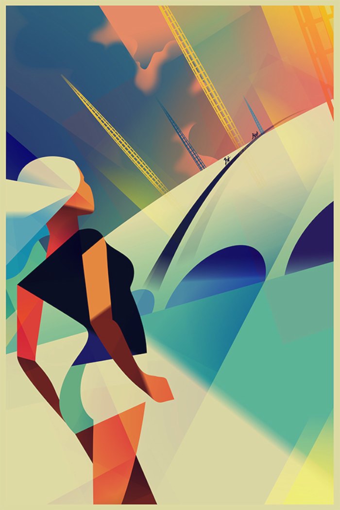 Mads Berg faz ilustrações para uma dezena de clientes internacionais. Ele diz que o estilo que cria é caracterizado pelo que chama de arte clássica de posters apesar de levar esse estilo para um lado mais moderno e quase atemporal.