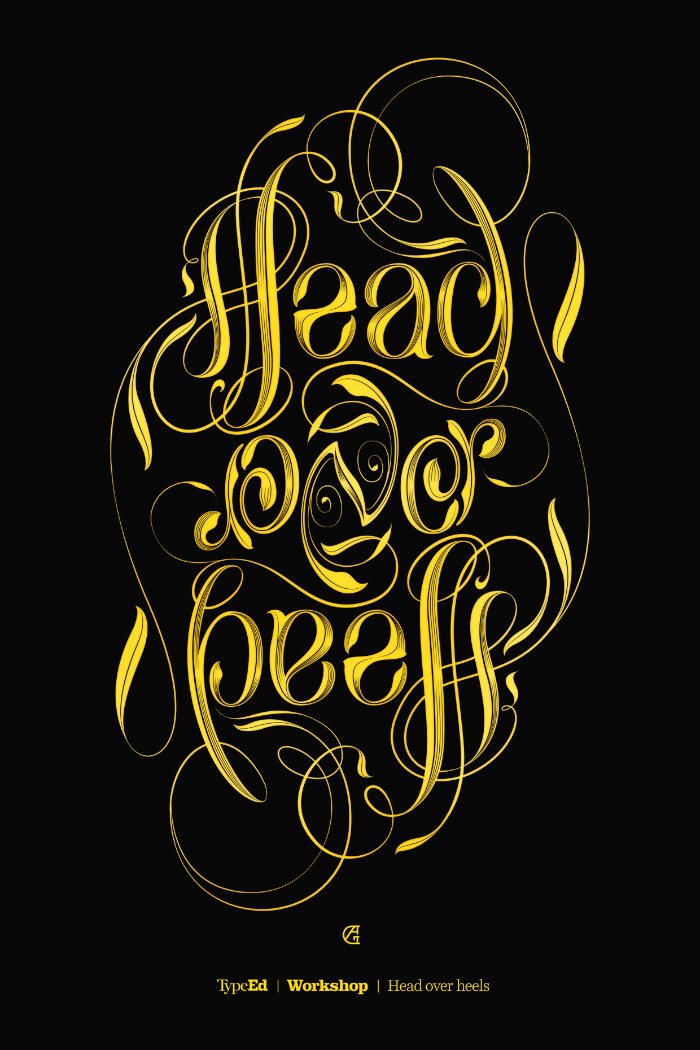 Head over heels - Ambigram Workshop Identity 01