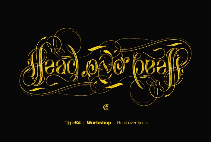 Head over heels - Ambigram Workshop Identity 05