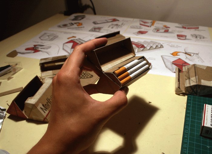 E se a embalagem de cigarro fosse feita para irritar? E se o design dessa embalagem perdesse tudo que ela tem de funcional e se tornasse algo que dificultasse o consumo e não o facilitasse? Nas imagens abaixo você vai entender o que quero dizer nesse belíssimo projeto do Erik Askin.