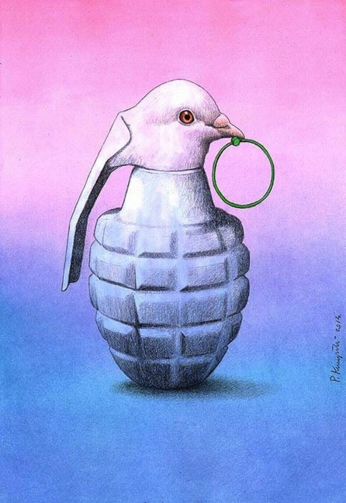 Pawel Kuczynski é um ilustrador polonês nascido em Szczecin. Ele estudou na Fine Arts Academy de Poznan e, desde 2004, trabalha com ilustração satírica. Desde então, ele já recebeu mais de 100 premiações pelo seu trabalho.