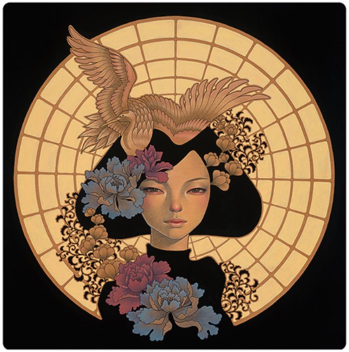Um dos pontos que mais gosto no trabalho da Audrey Kawasaki acaba sendo meio contraditório. Digo isso já que enxergo nas suas pinturas um lado erótico e, ao mesmo tempo, inocente. Cada pintura parece ter sido feita para ser atraente de um jeito quase perturbador.
