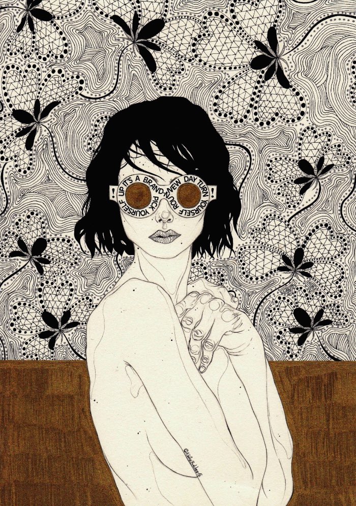 Desconhecia o trabalho de Kaethe Butcher mas me tornei fã dela quase que instantaneamente. Ela tem 24 anos, mora em Berlin e suas ilustrações parecem quase que diários visuais do dia a dia dela.