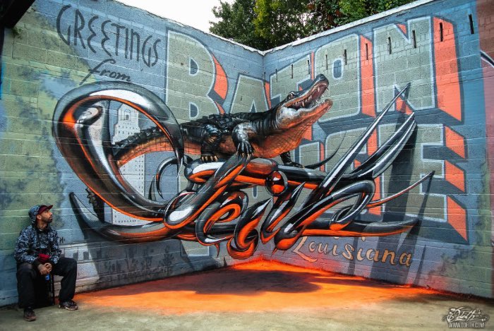Odeith é um grafiteiro português que começou a pintar as paredes de Damaia nos anos oitenta. Foi só depois que desenvolveu o que ele chama de graffiti 3D.