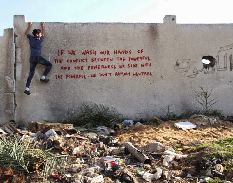 Banksy visita Gaza 01