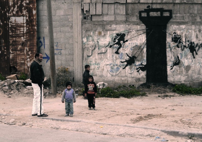 Banksy visita Gaza 03