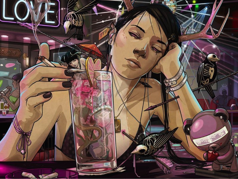 Chiara Bautista é o nome da enigmática artista que cria as ilustrações que você pode ver nesse post. Sua arte é diferente e ela é feita por todos os motivos certos e nenhum dos errados. Ela não cria sua arte para a gente, ela cria sua arte numa espécie de conversação entre ela e sua musa, Ilka. E, nós ficamos aqui observando como essa conversa evolui.