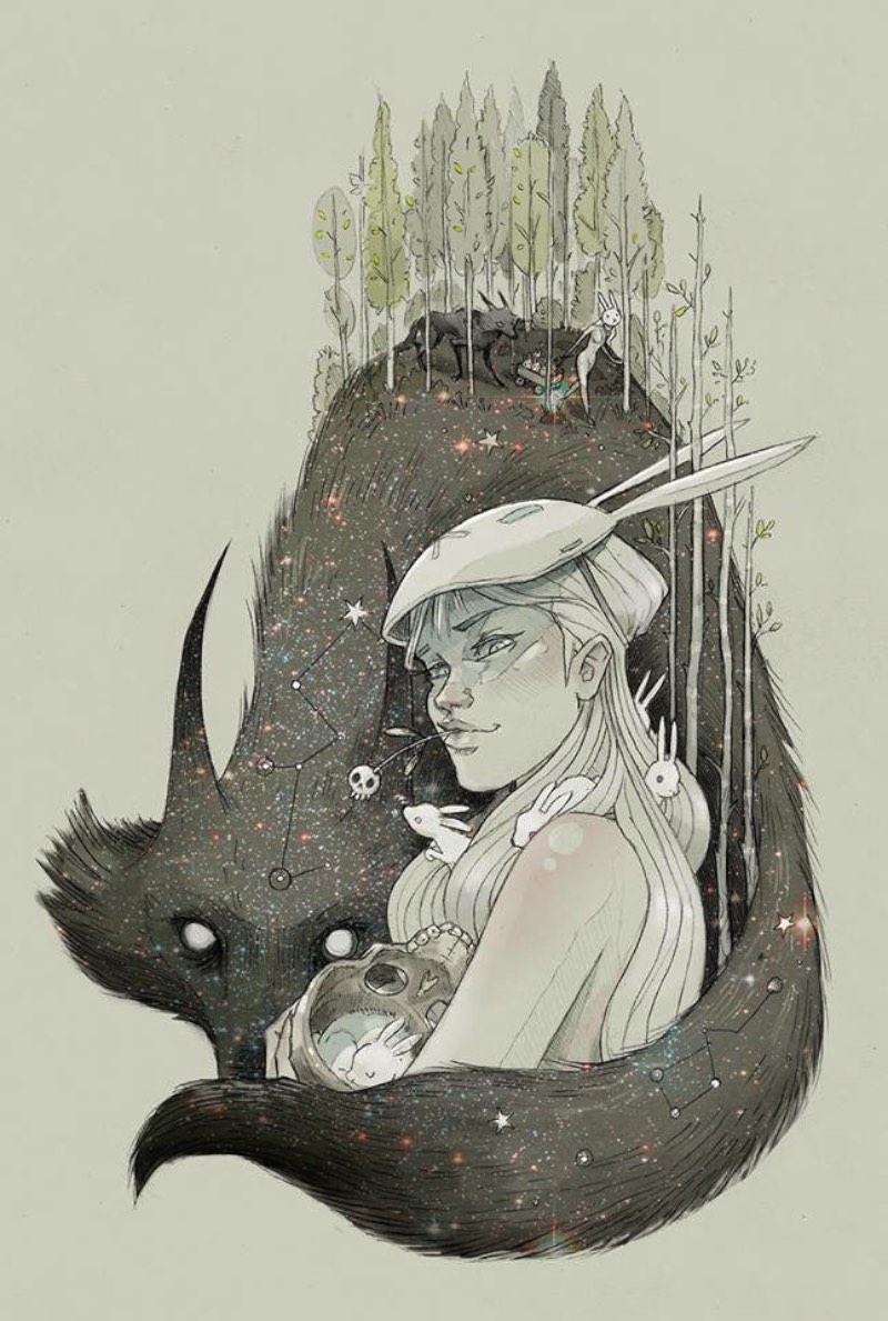 Chiara Bautista é o nome da enigmática artista que cria as ilustrações que você pode ver nesse post. Sua arte é diferente e ela é feita por todos os motivos certos e nenhum dos errados. Ela não cria sua arte para a gente, ela cria sua arte numa espécie de conversação entre ela e sua musa, Ilka. E, nós ficamos aqui observando como essa conversa evolui.