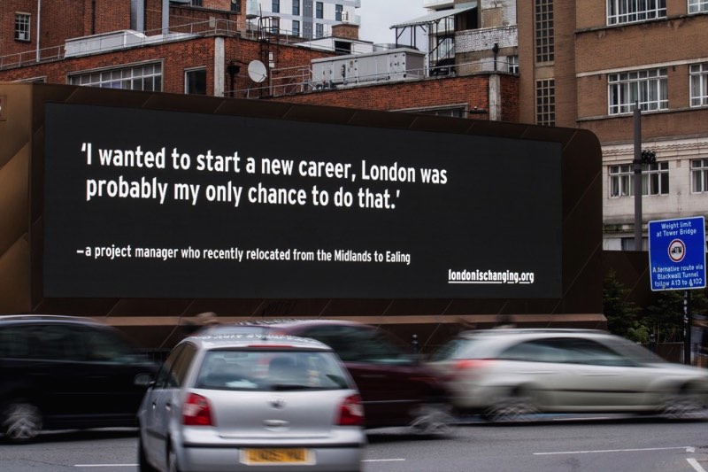 um projeto para dar voz a quem anda sendo expulso de Londres 