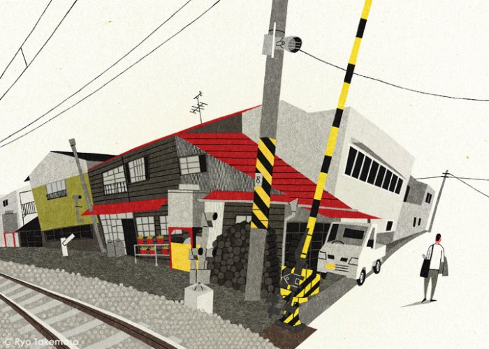 O ilustrador japonês Ryo Takemasa é adepto de um estilo visual vibrante e de uma estética inocente que parece muito o visual dos livros de criança dos anos 50. Tudo bem que muitos ilustradores usam esse estilo para criar cenários e contar histórias mas, acredito que, nenhum deles trabalha com perspectivas como ele.
