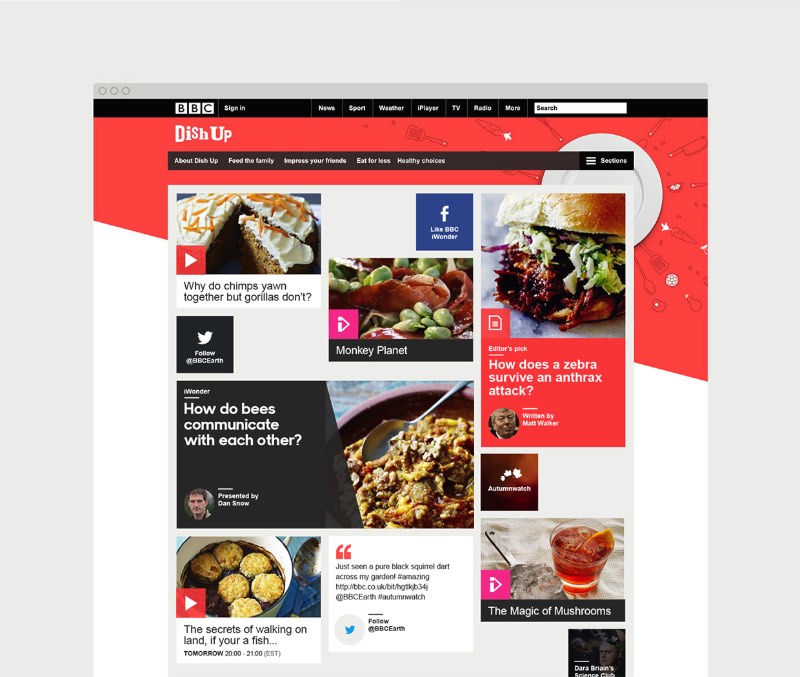 A BBC se juntou com a Gather'Round para campanha chamada de BBC Dish Up cuja intenção é de trazer as famílias de volta para a cozinha.