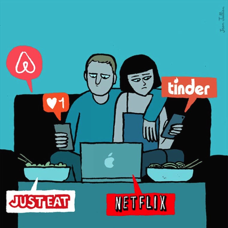 As Ilustrações Satíricas de Jean Jullien sob nosso comportamento e tecnologia
